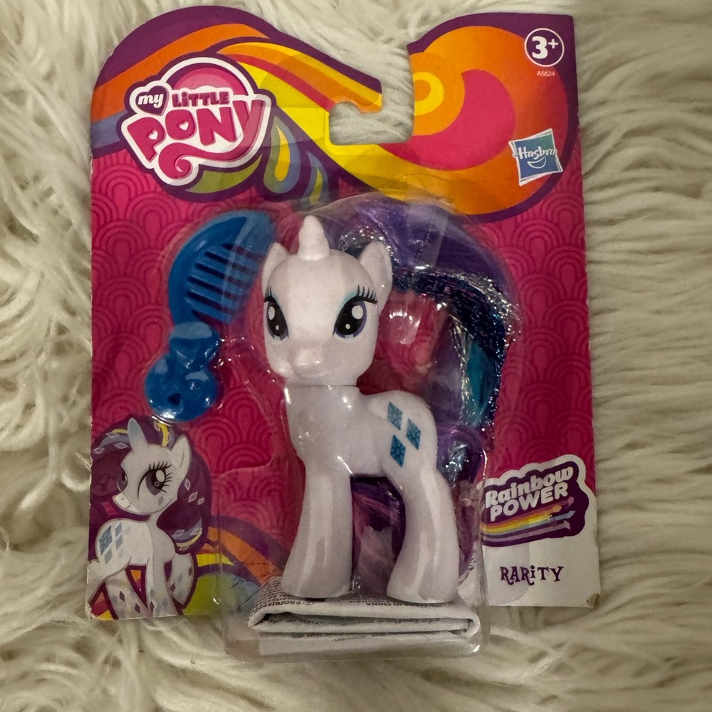 My Little Pony Rarity with Blue Comb and Rainbow Mane